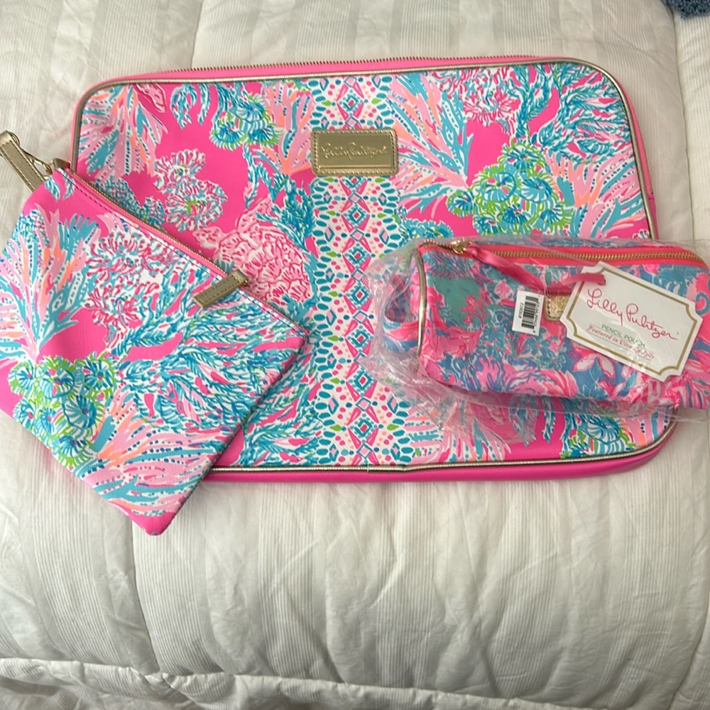 Lilly Pulitzer computer bag combo